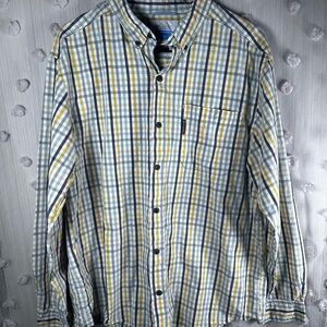 Columbia Men's Casual Plaid Button Down Shirt Size Large